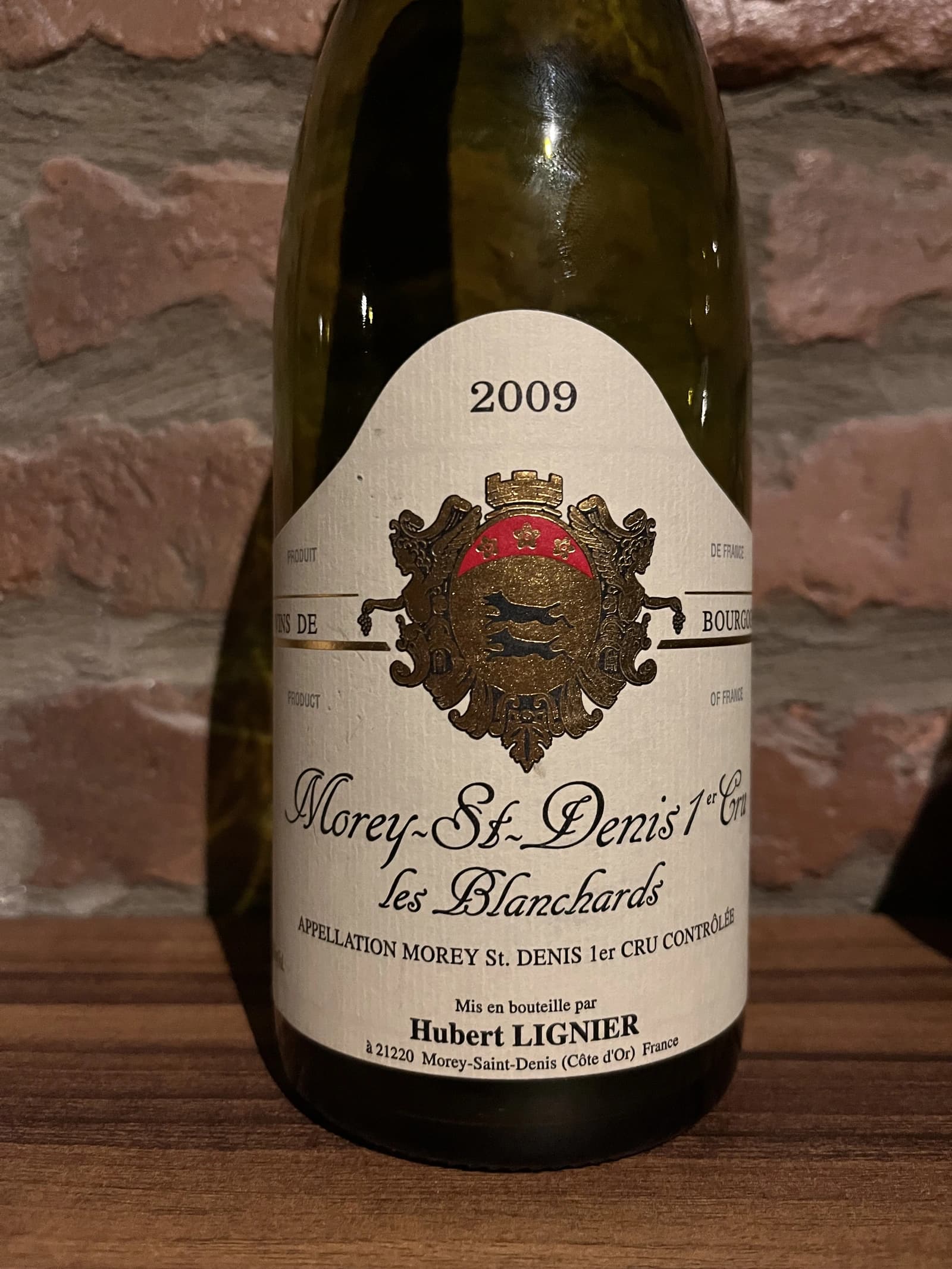 Hubert Lignier Morey Saint Denis 1er Cru les Blanchards 2009