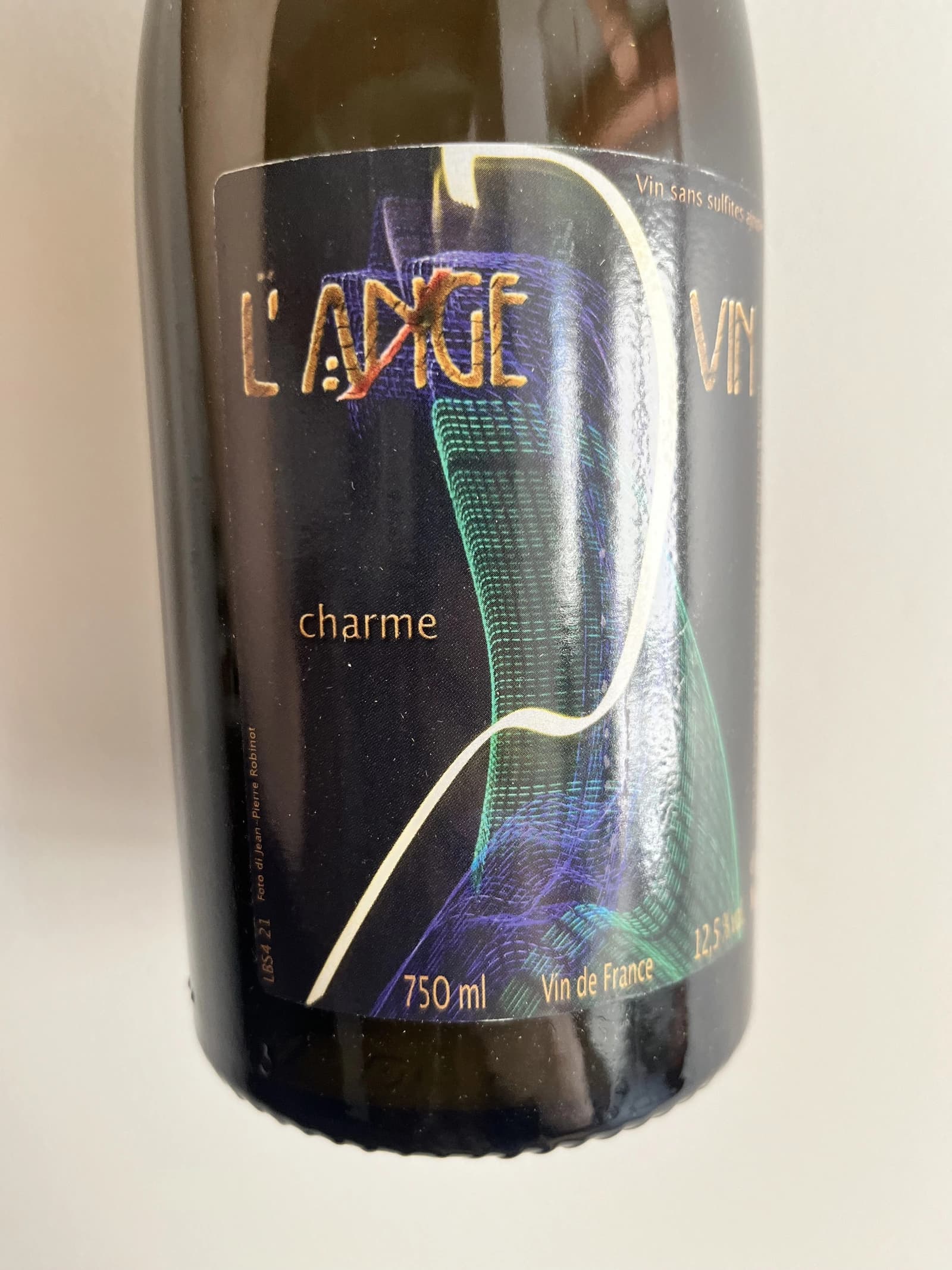 Jean-Pierre Robinot l'ange vin charme 2021