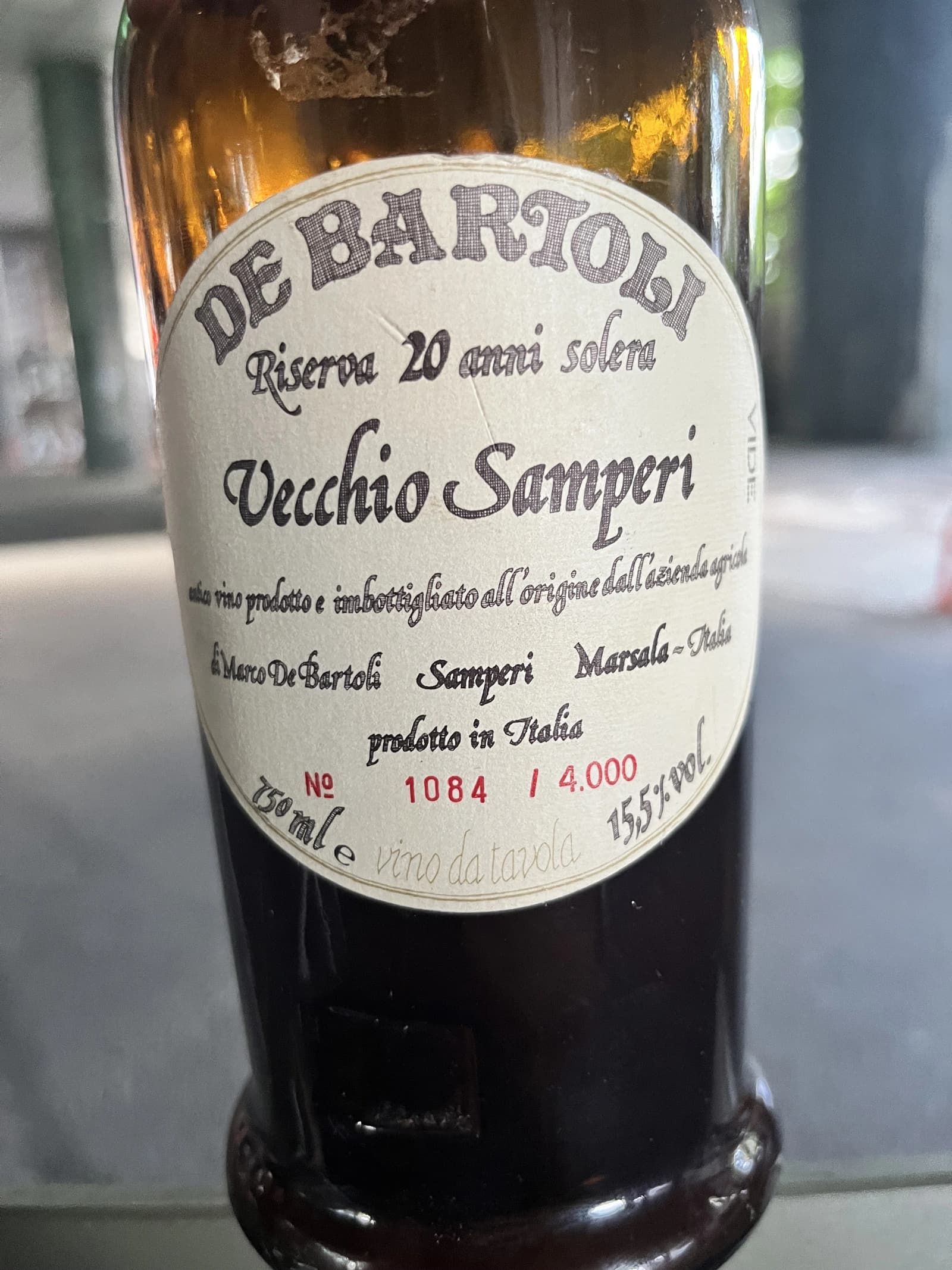 Marco De Bartoli Vecchio Samperi Riserva 20 Anni Solera NV