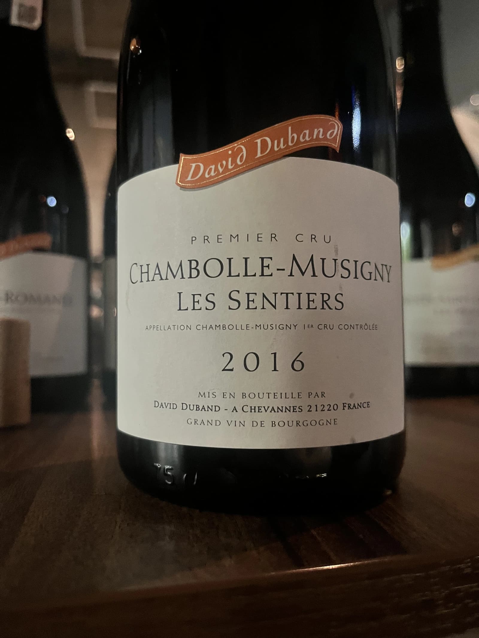 David Duband Chambolle-Musigny 1er Cru Les Sentiers 2016